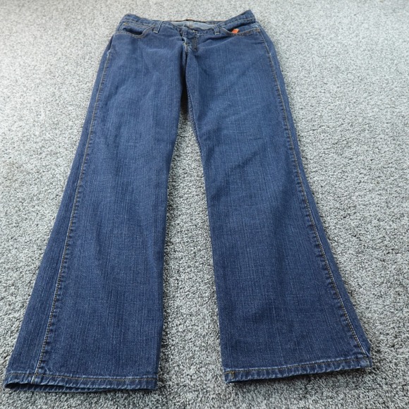 Wrangler Denim - Wrangler Jeans Womens 11 Dark Blue Denim‎ Pants Boot Cut Flame Resistant Western